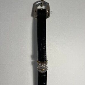 Brighton Marcus Two-tone Reversible Leather Belt.  M/L 32